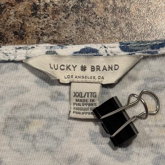 Lucky Brand Top Boho Cottage Coastal Grandma Soft Girl Fairy Romantic Floral XXL - Picture 3 of 6